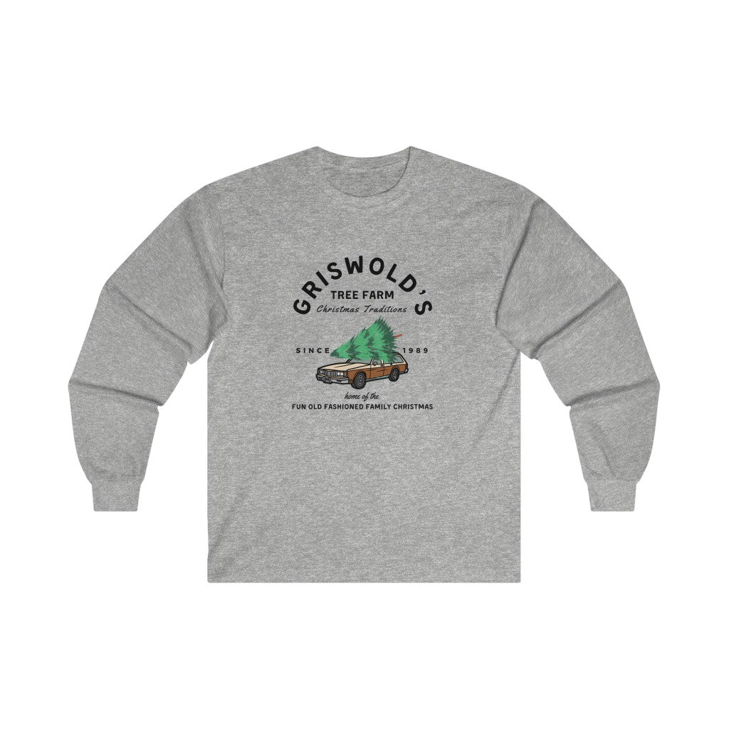 GRISWOLD TREE FARM HOLIDAY CHRISTMAS VACATION  LONG SLEEVE TEE
