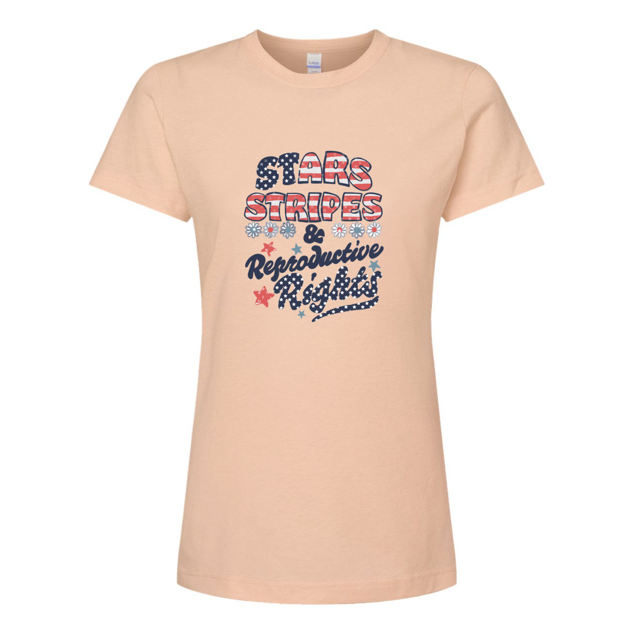 HandDrawn Stars Stripes & Reproductive Rights Jersey T-Shirt
