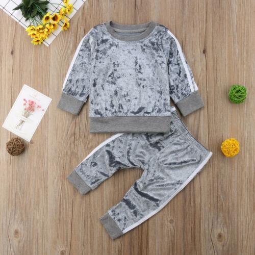 SOLID VELVET TODDLER/YOUTH CLOTHING SET