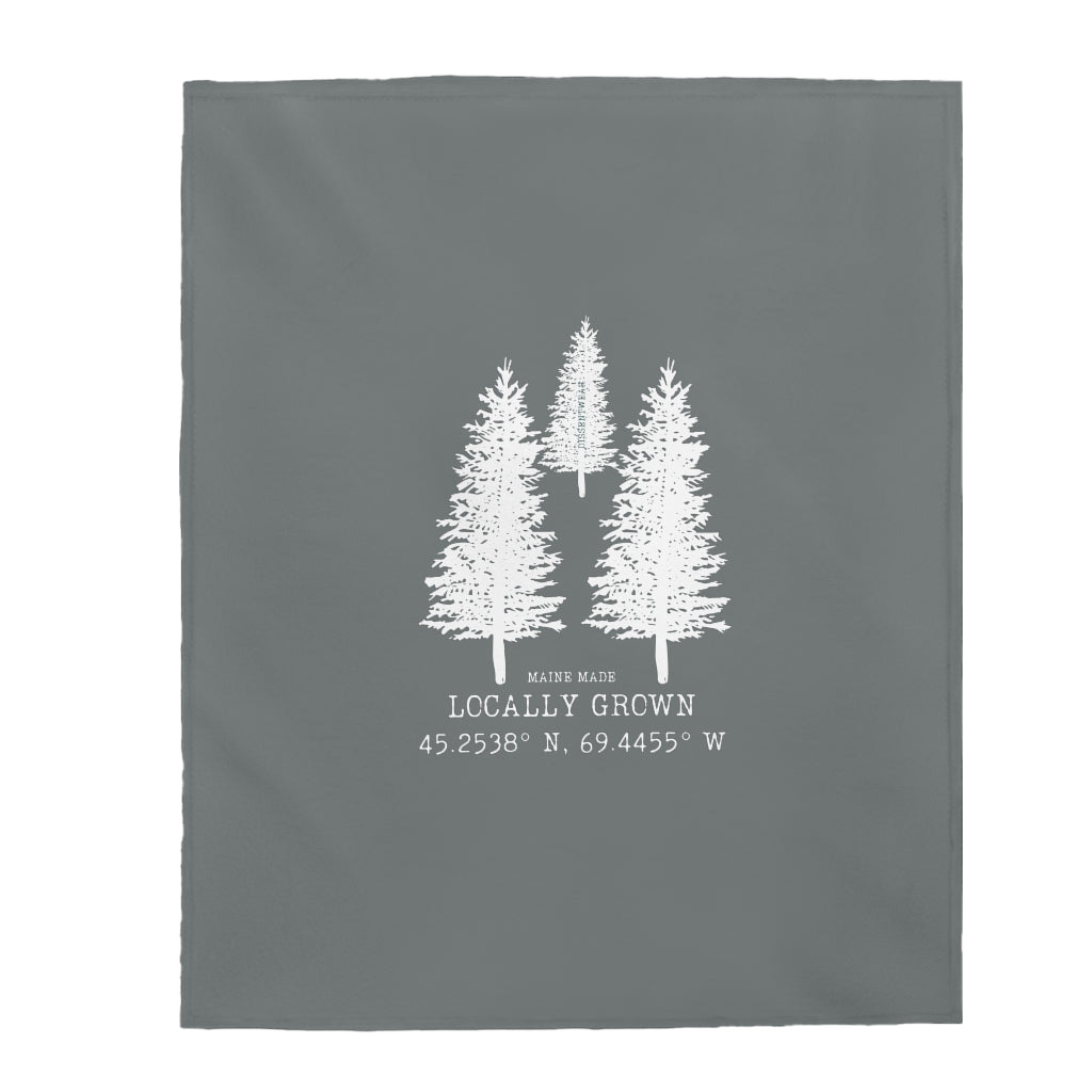 MAINE MADE, LOCALLY GROWN VELVETEEN PLUSH THROW BLANKET