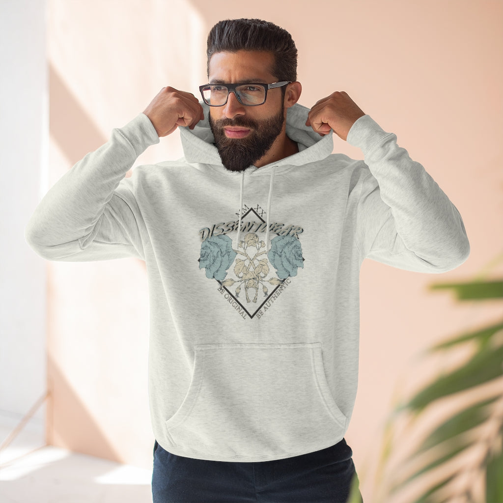 Be Authentic Be Original Blue Rose Comfort Hoodie