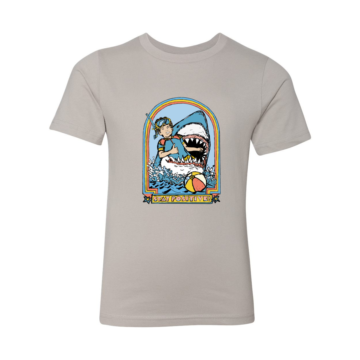 STAY POSITIVE YOUTH TEE-HAND DRAWN - FUNNY TRENDY