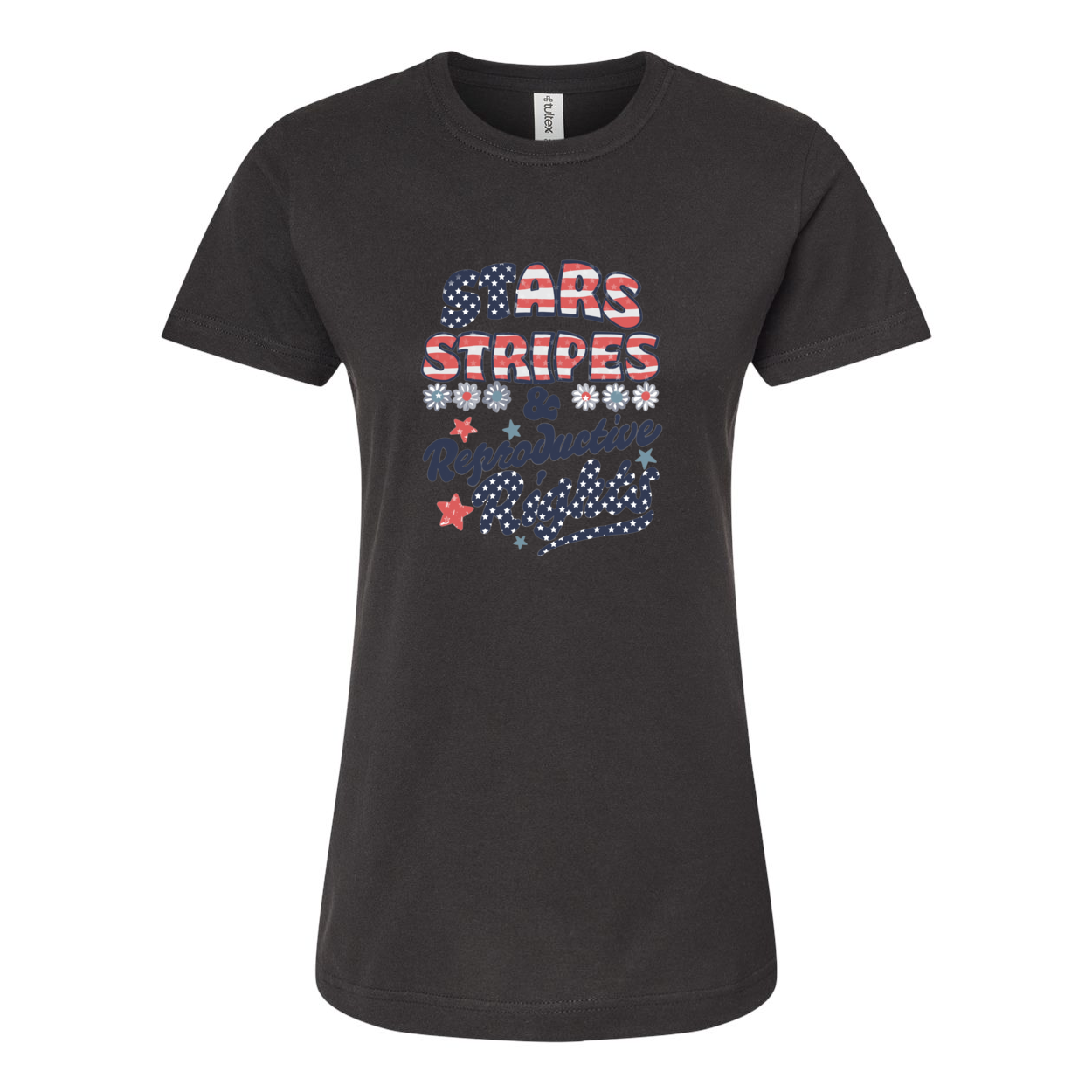 HandDrawn Stars Stripes & Reproductive Rights Jersey T-Shirt