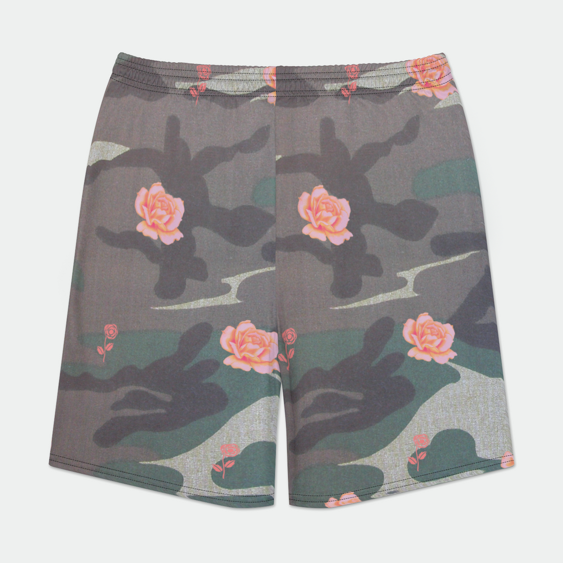 Camouflage and Roses Athletic Short