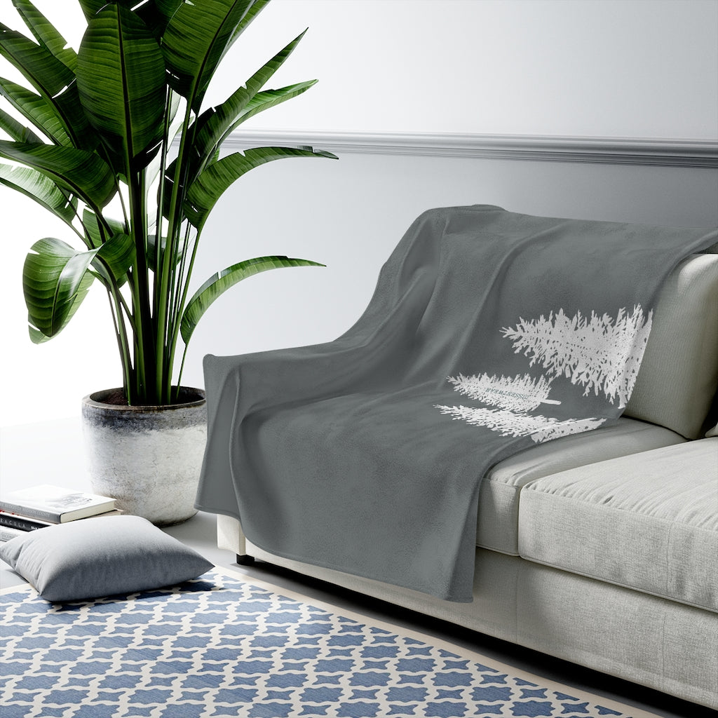 MAINE MADE, LOCALLY GROWN VELVETEEN PLUSH THROW BLANKET