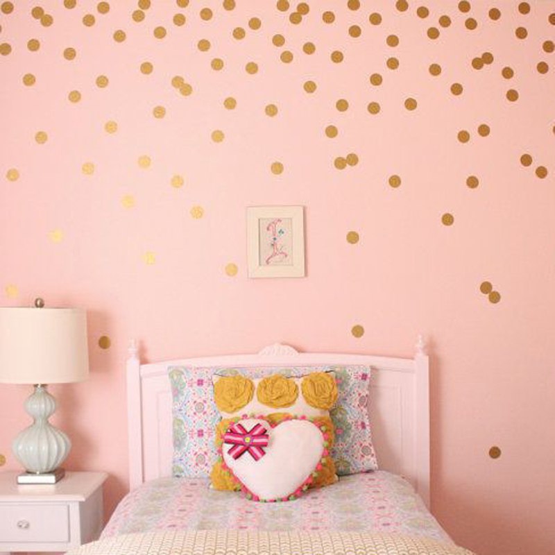 Golden Polka Dots Wall Decor