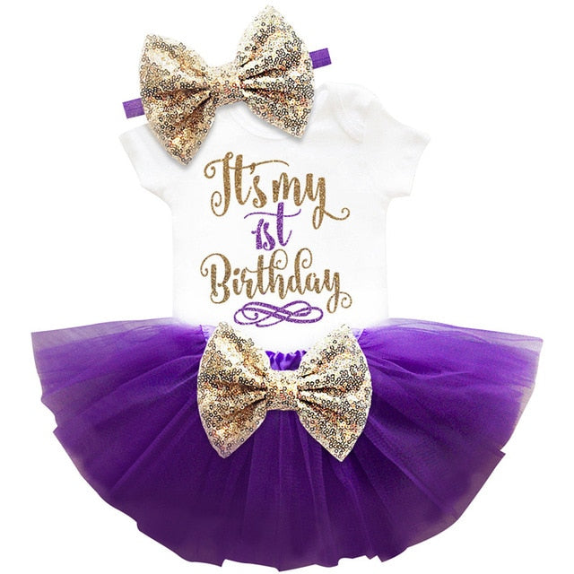 FIRST BIRTHDAY TRENDY TUTU BABY / TODDLER DRESS! FANCY FIRST BIRTHDAY OUTFIT 1st Birthday