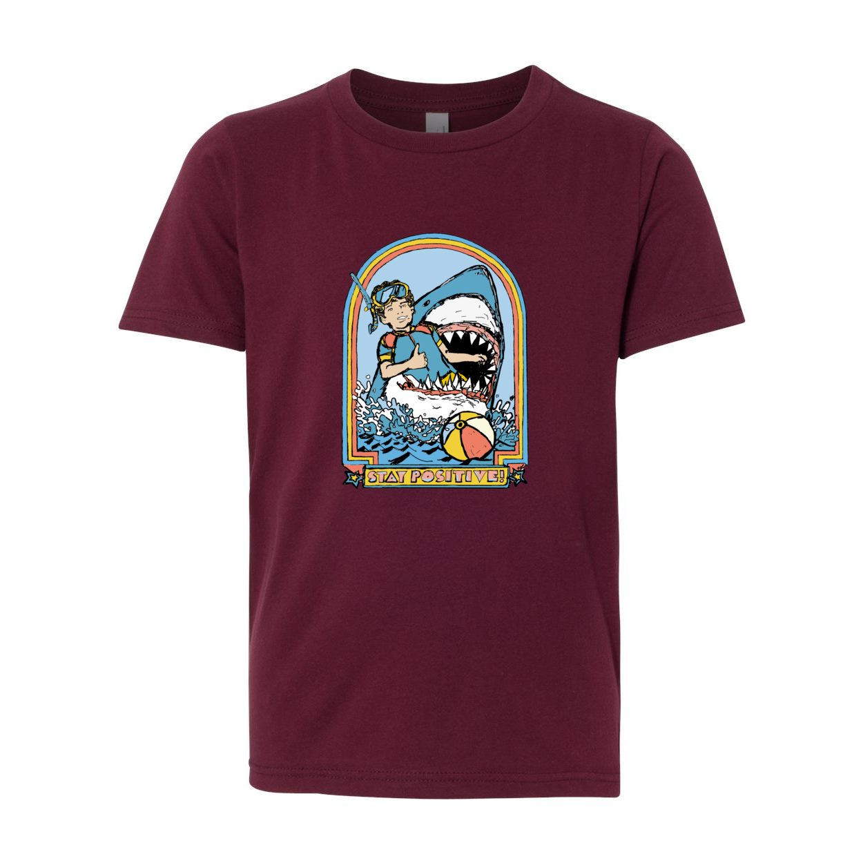 STAY POSITIVE YOUTH TEE-HAND DRAWN - FUNNY TRENDY