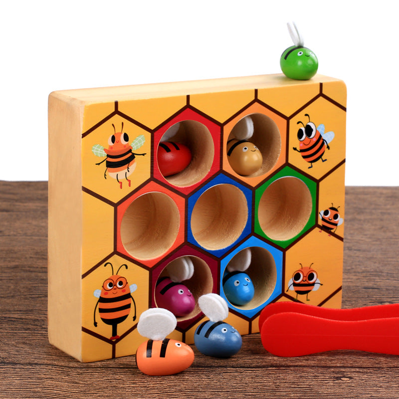 BABY WOODEN MONTESSORI STYLE FINE MOTOR FUN TOY