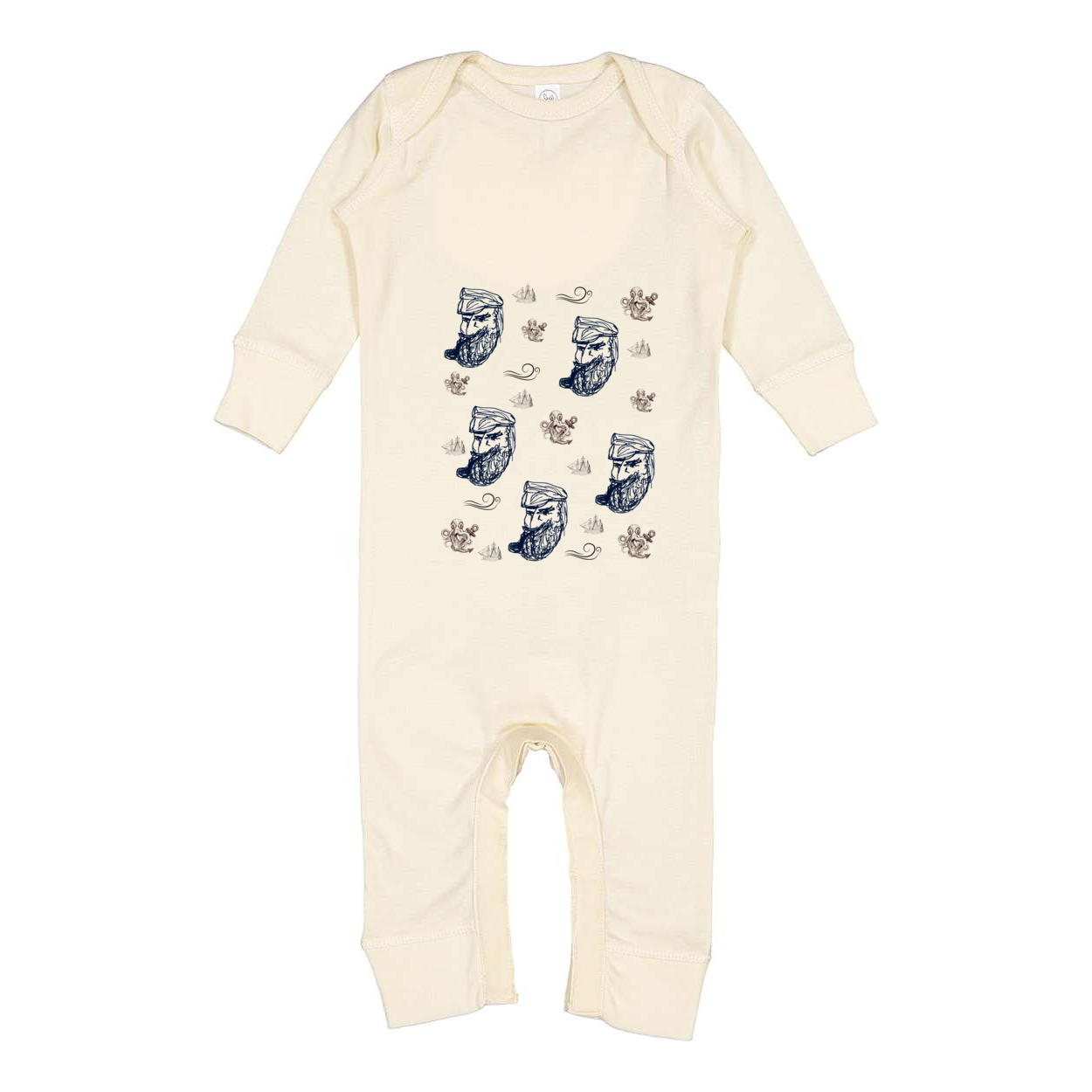 OLE CAPTAIN OF THE SEA INFANT BABY ROMPER BODYSUIT