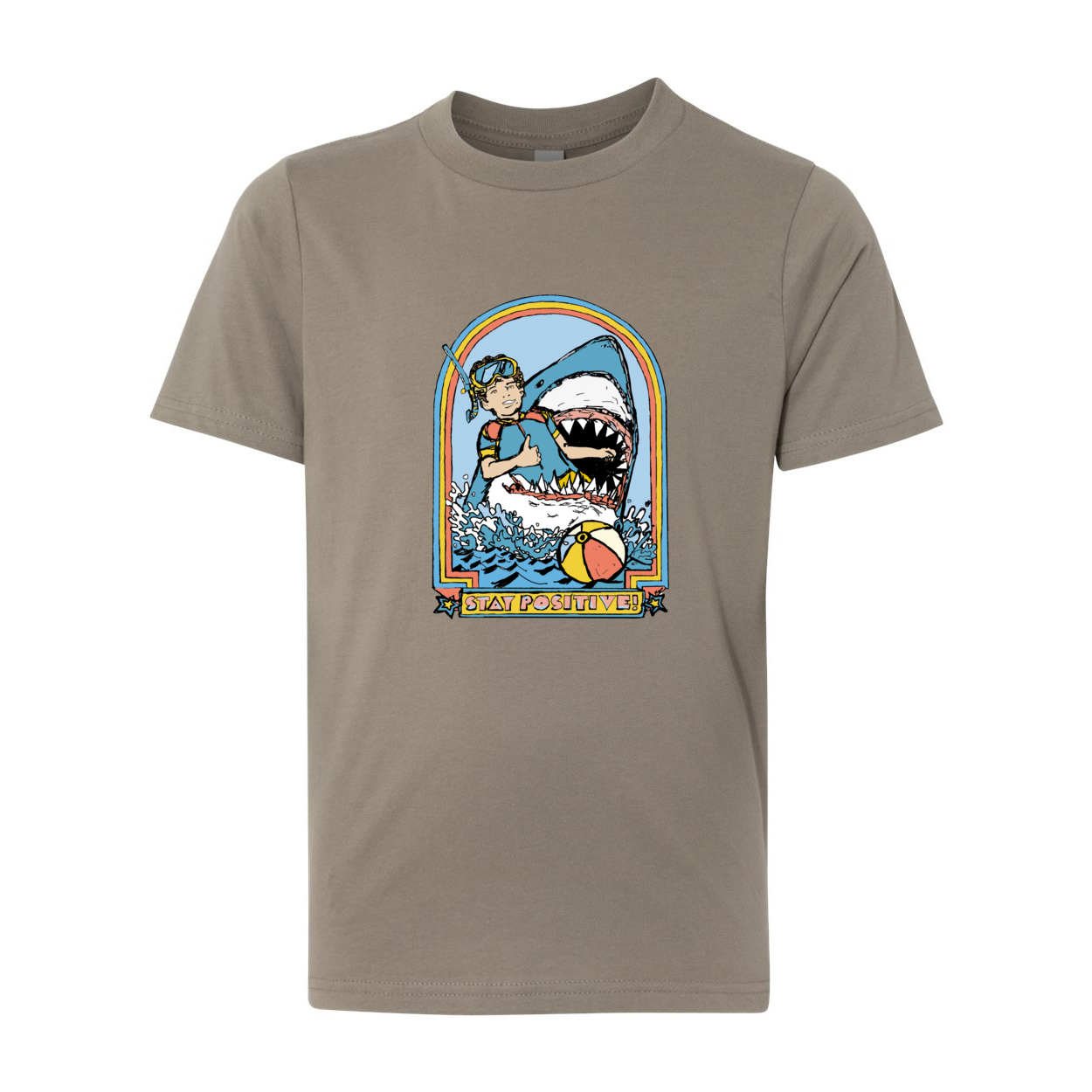 STAY POSITIVE YOUTH TEE-HAND DRAWN - FUNNY TRENDY