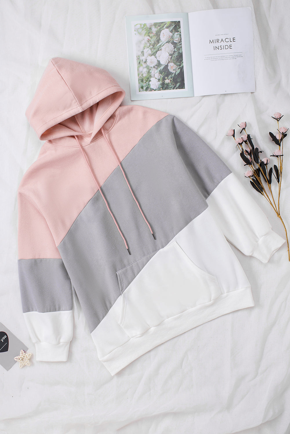 Plus Size Tie-Dye and Color Block Drawstring Detail Hoodies. (3different patterns)