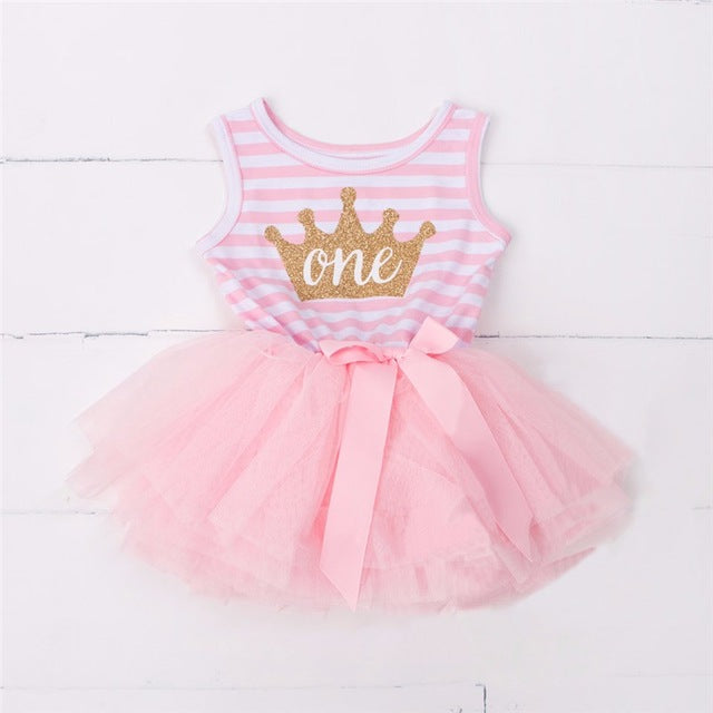 FIRST BIRTHDAY TRENDY TUTU BABY / TODDLER DRESS! FANCY FIRST BIRTHDAY OUTFIT 1st Birthday
