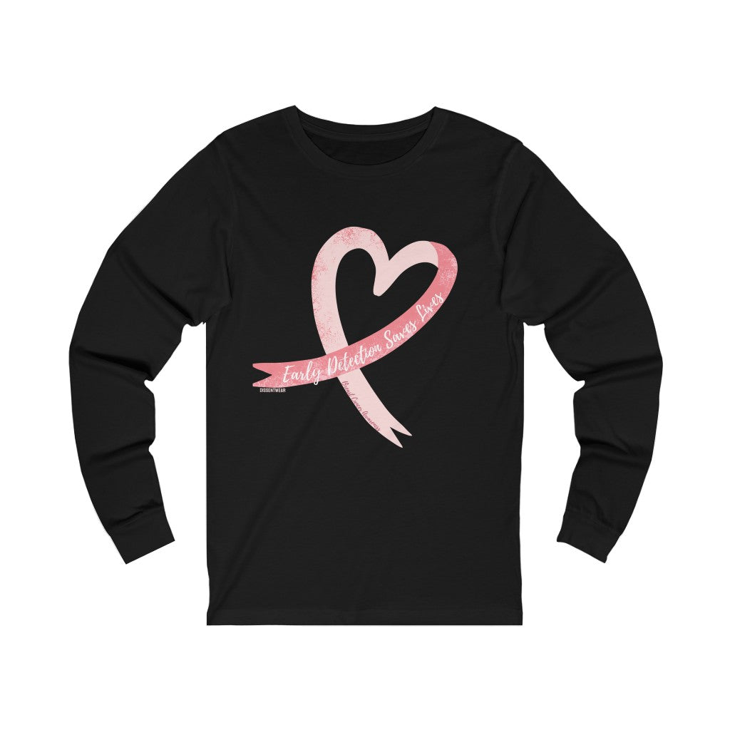 LONG SLEEVE PINK RIBBON TEE