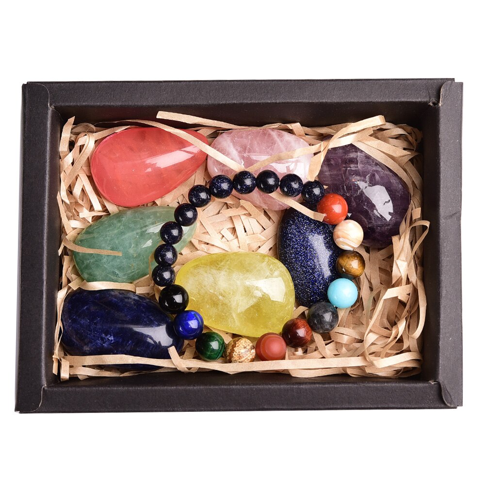 NATURAL CRYSTAL CHAKRA STONE GIFT BOX SET