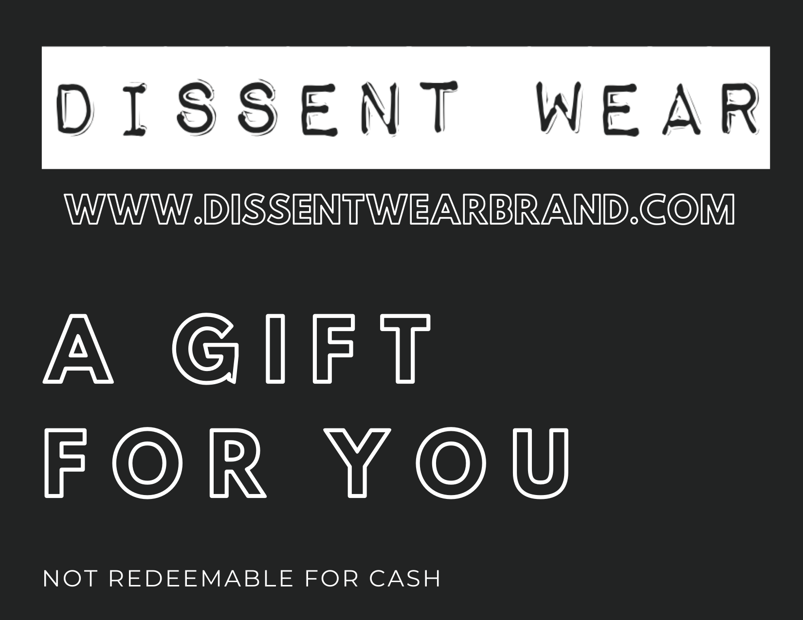 DISSENT WEAR GIFT CARD (Peach)