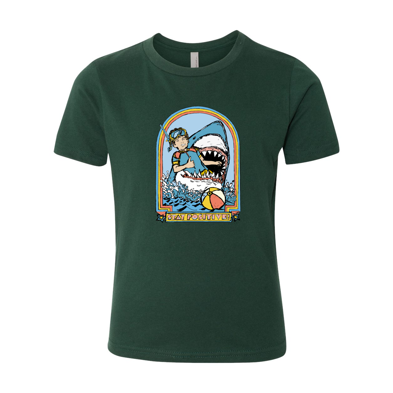 STAY POSITIVE YOUTH TEE-HAND DRAWN - FUNNY TRENDY