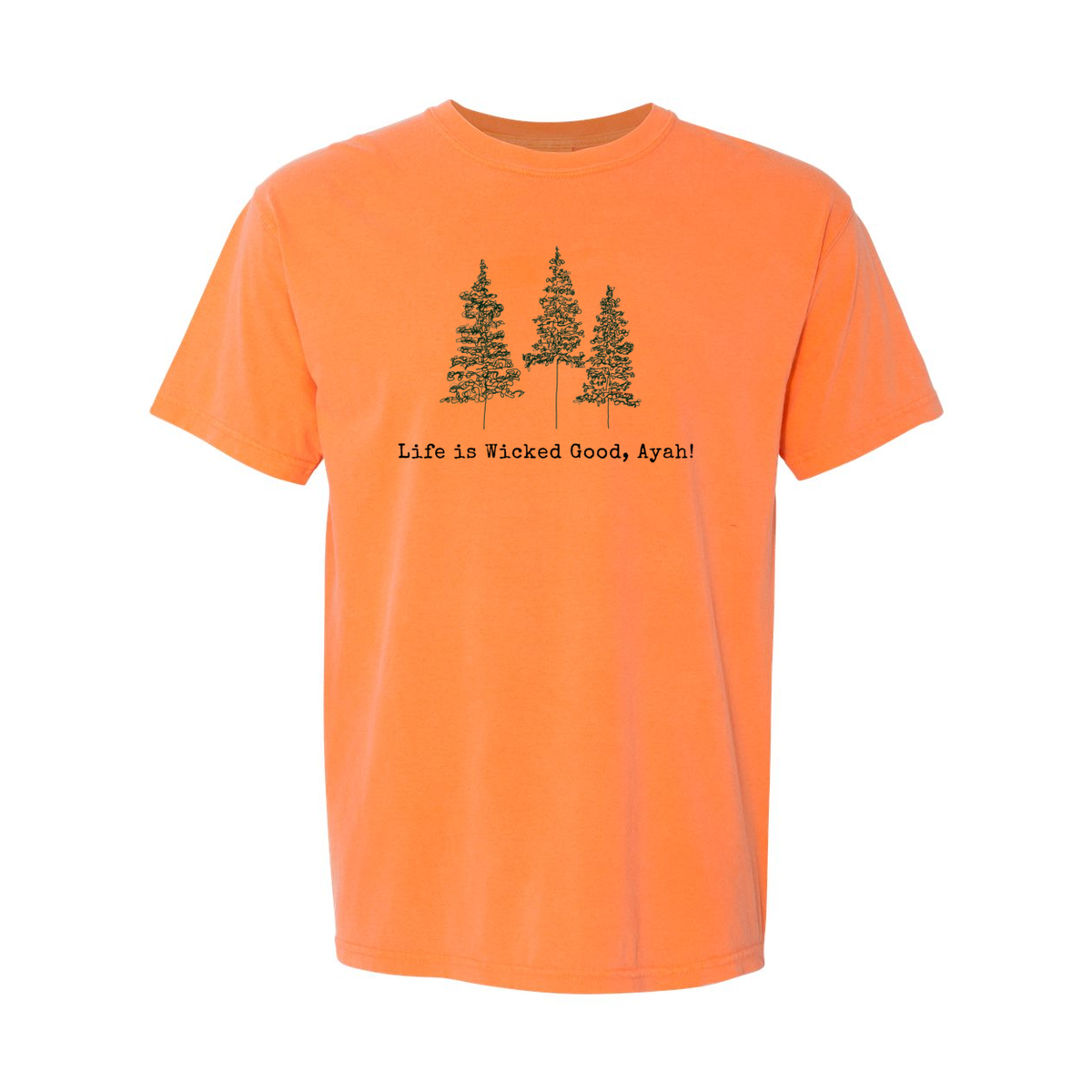 LIFE IS WICKED GOOD, AYAH! MAINE LIFE VINTAGE STYLE COMFORT TEE