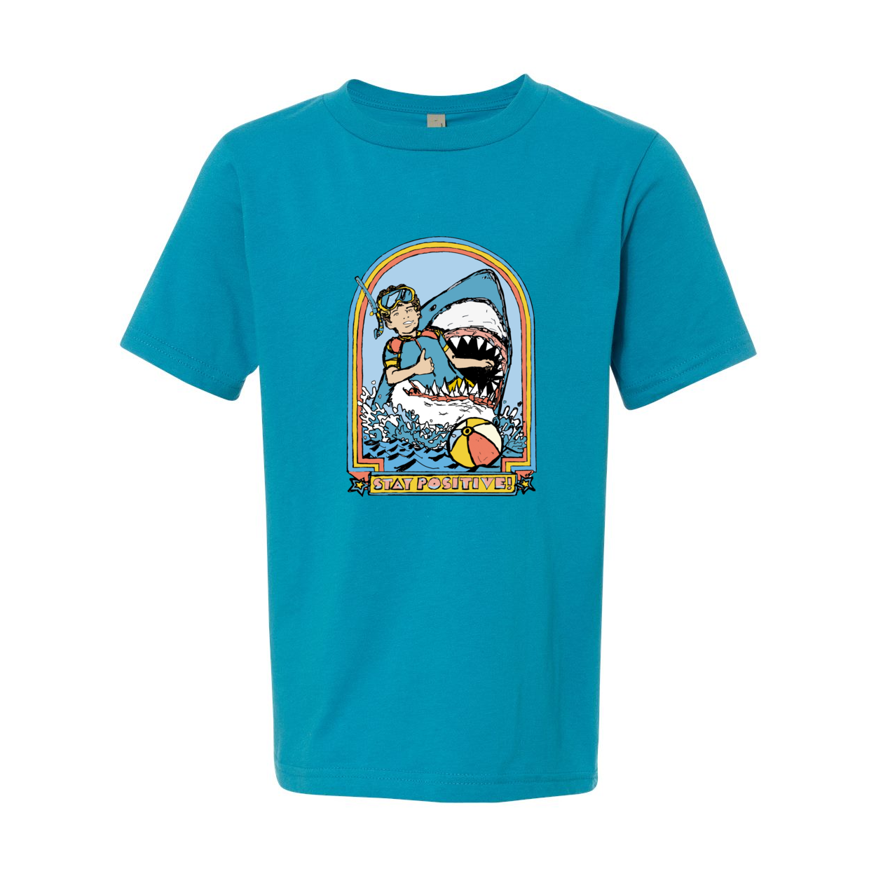 STAY POSITIVE YOUTH TEE-HAND DRAWN - FUNNY TRENDY