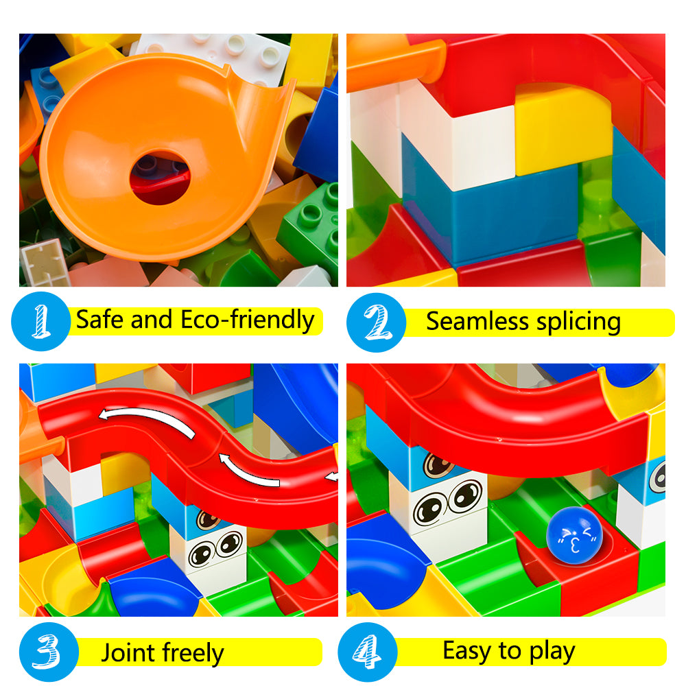 MARBLE RACE RUN TRACK BRICK BLOCKS (COMPATIBLE WITH DUPLO AND LEGO)