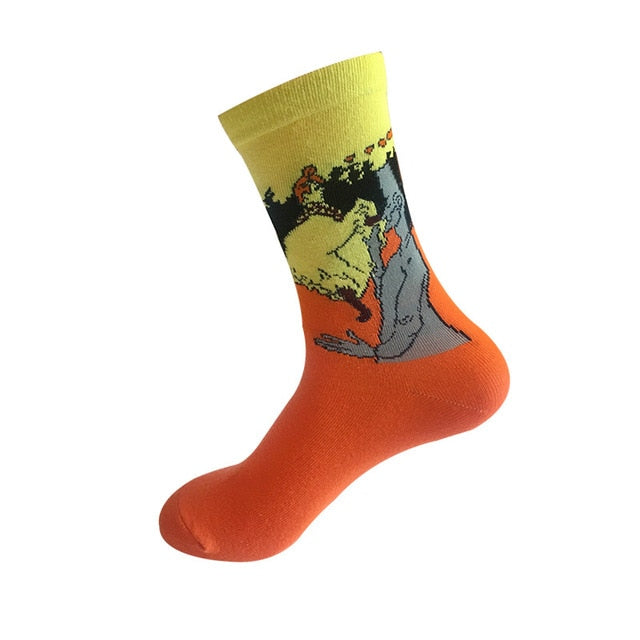 RETRO CLASSIC PAINTINGS NOVELTY SOCKS