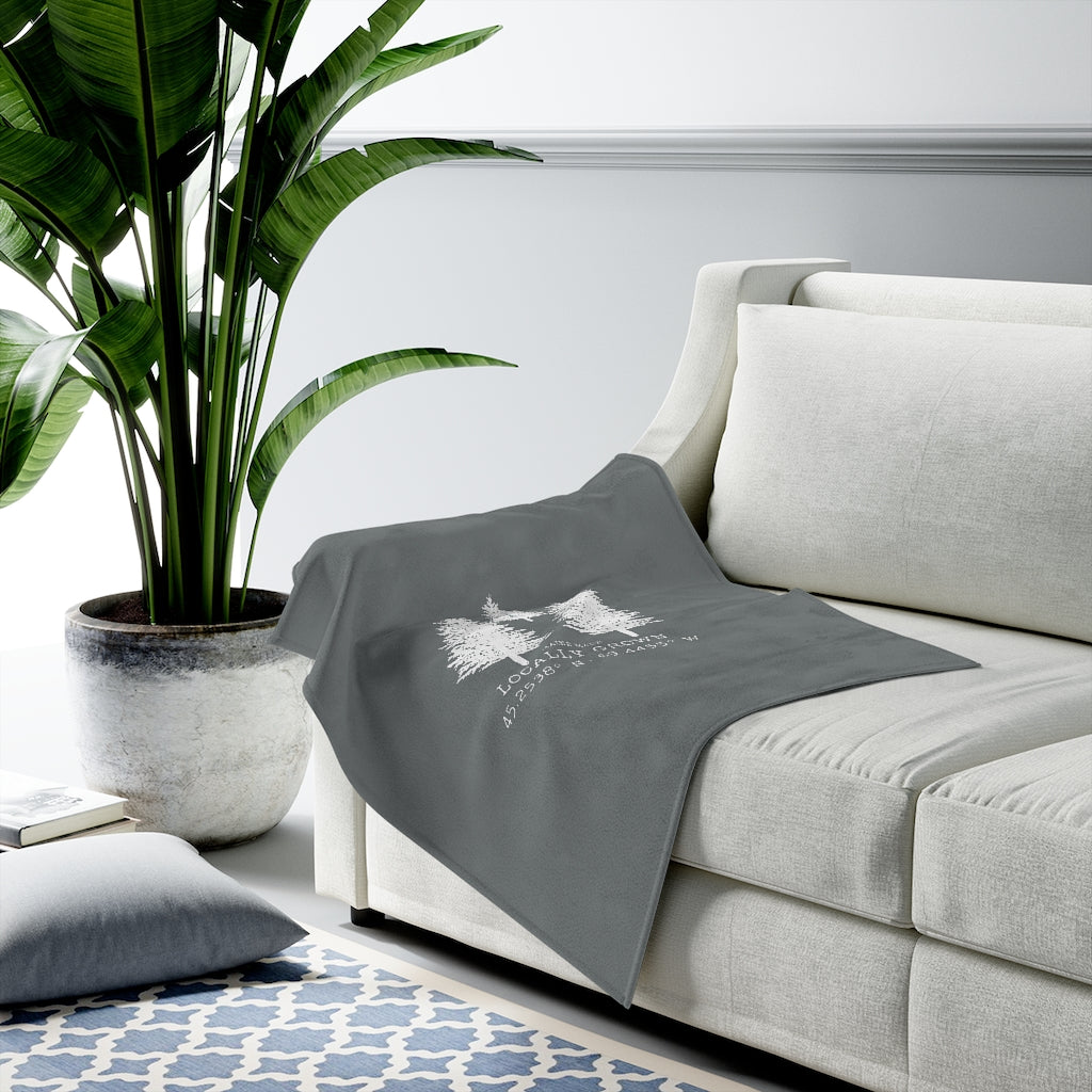 MAINE MADE, LOCALLY GROWN VELVETEEN PLUSH THROW BLANKET