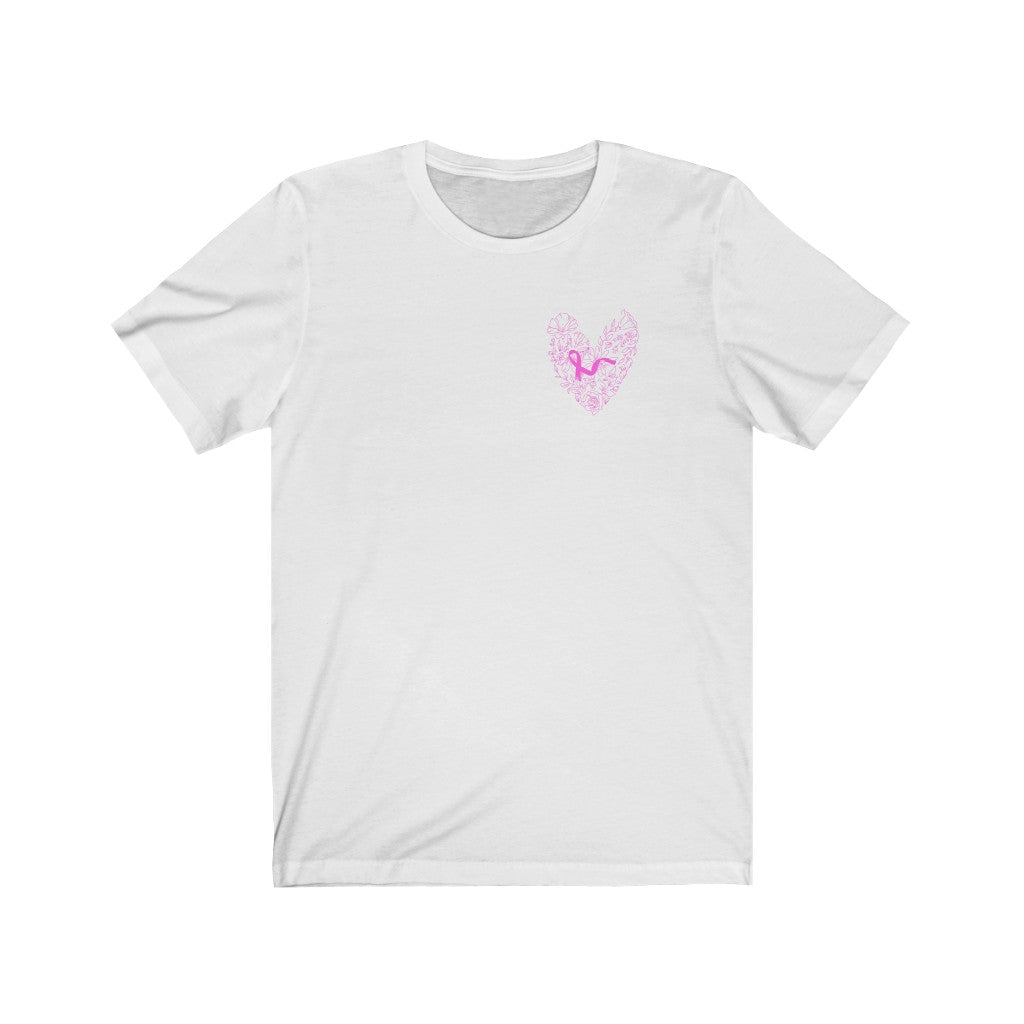 PINK HEART AND PINK RIBBON AWARENESS TEE