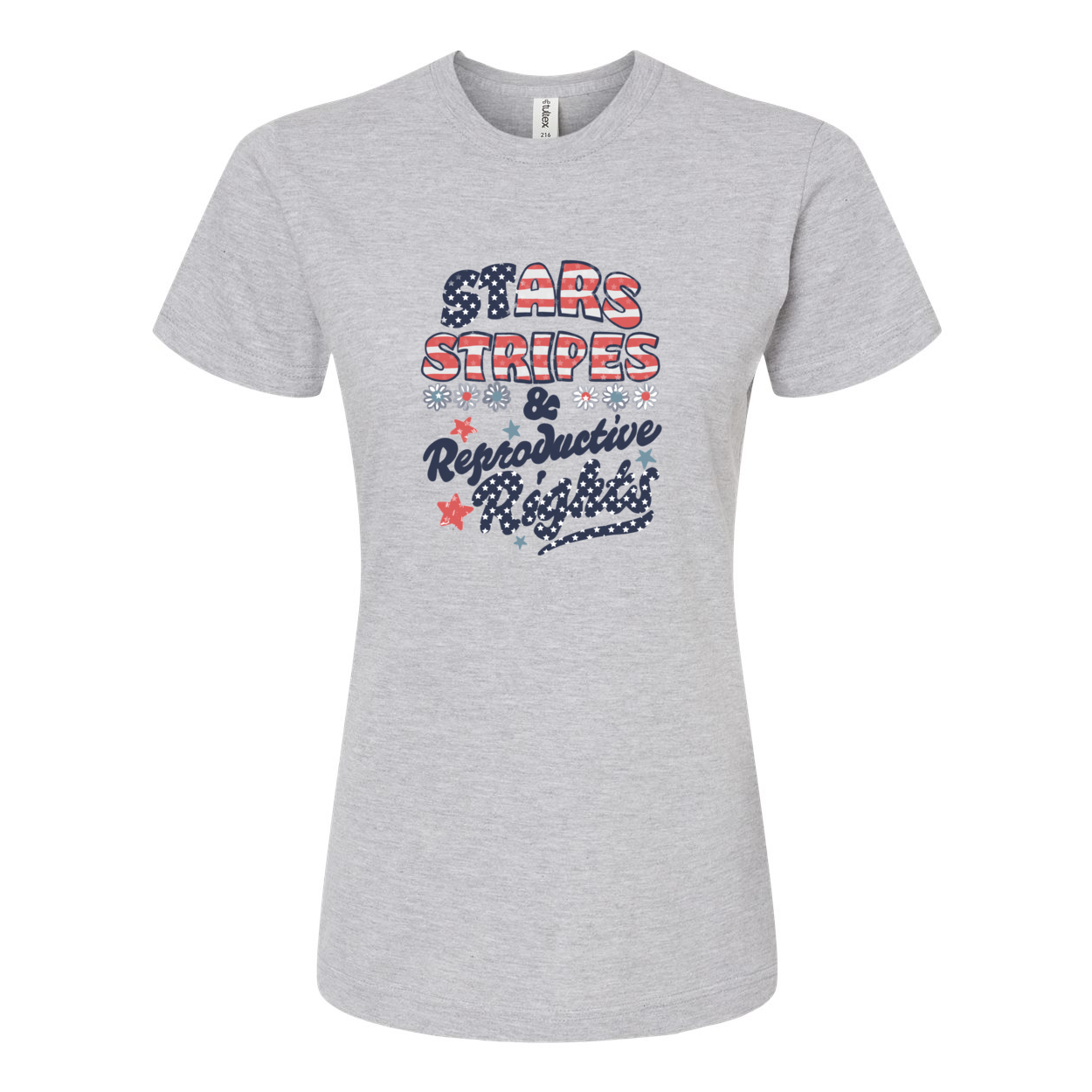 HandDrawn Stars Stripes & Reproductive Rights Jersey T-Shirt