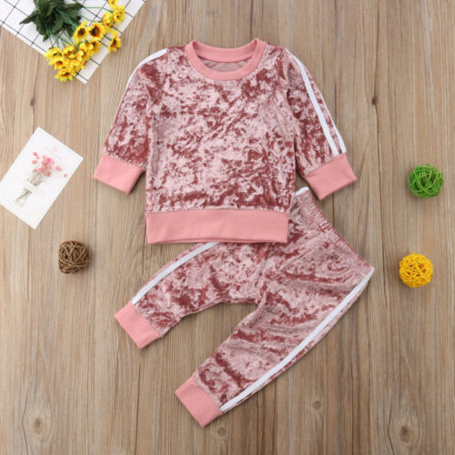 SOLID VELVET TODDLER/YOUTH CLOTHING SET