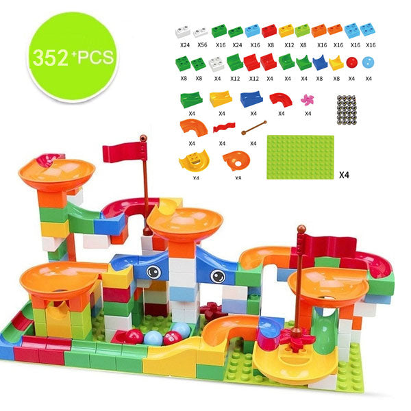MARBLE RACE RUN TRACK BRICK BLOCKS (COMPATIBLE WITH DUPLO AND LEGO)