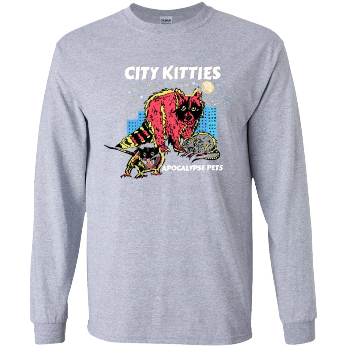 CITY KITTIES APOCALYPSE PETS YOUTH HAND DRAWN YOUTH TEE