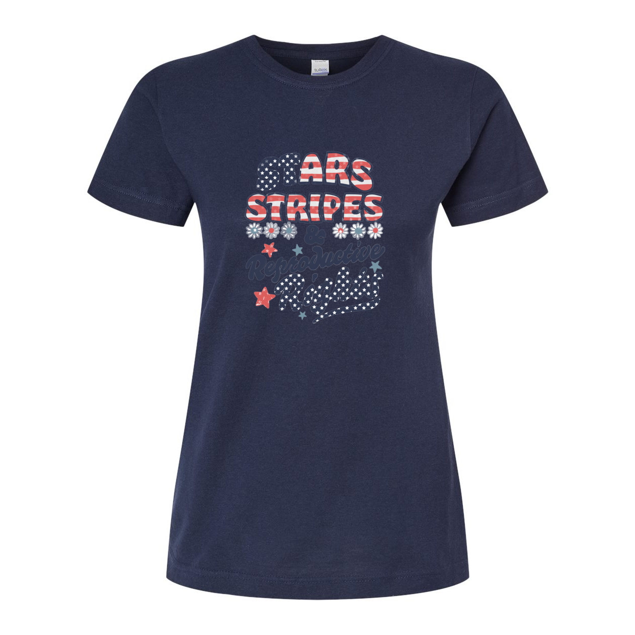HandDrawn Stars Stripes & Reproductive Rights Jersey T-Shirt