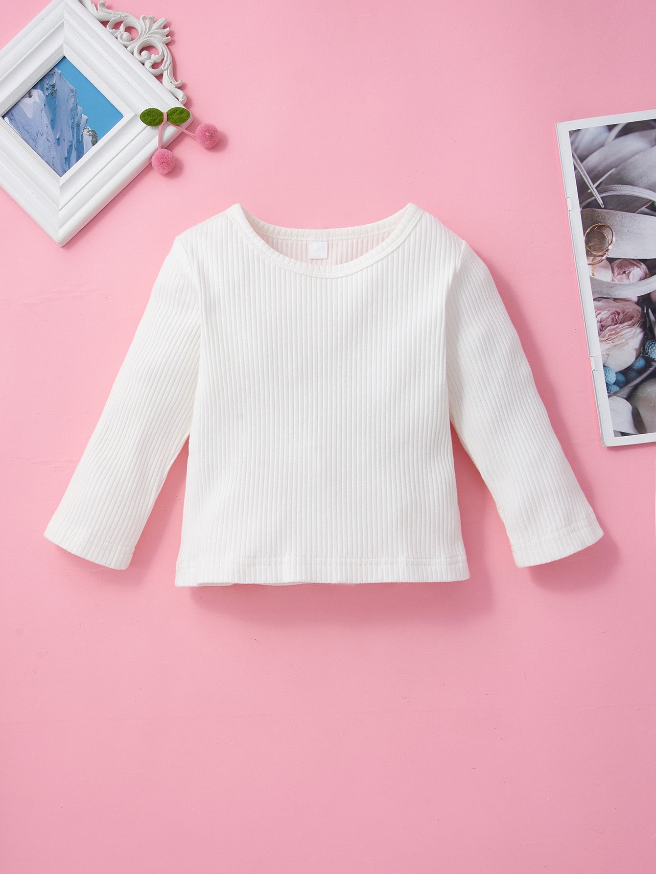 Girls Round Neck T-Shirt and Overalls Set