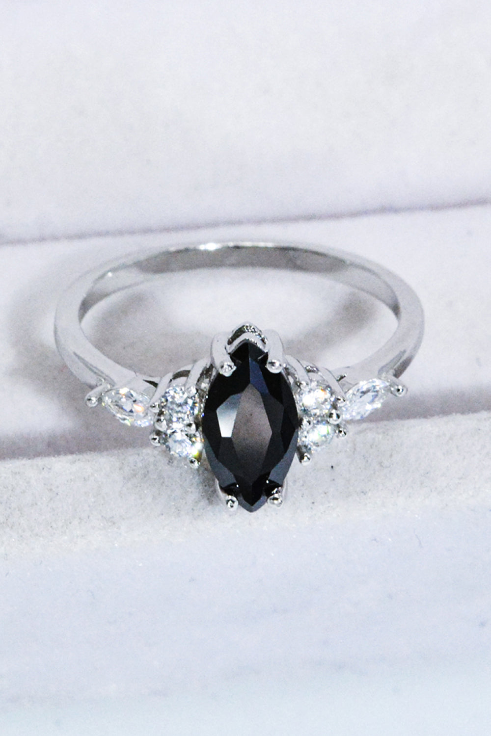 Black Agate 925 Sterling Silver Ring