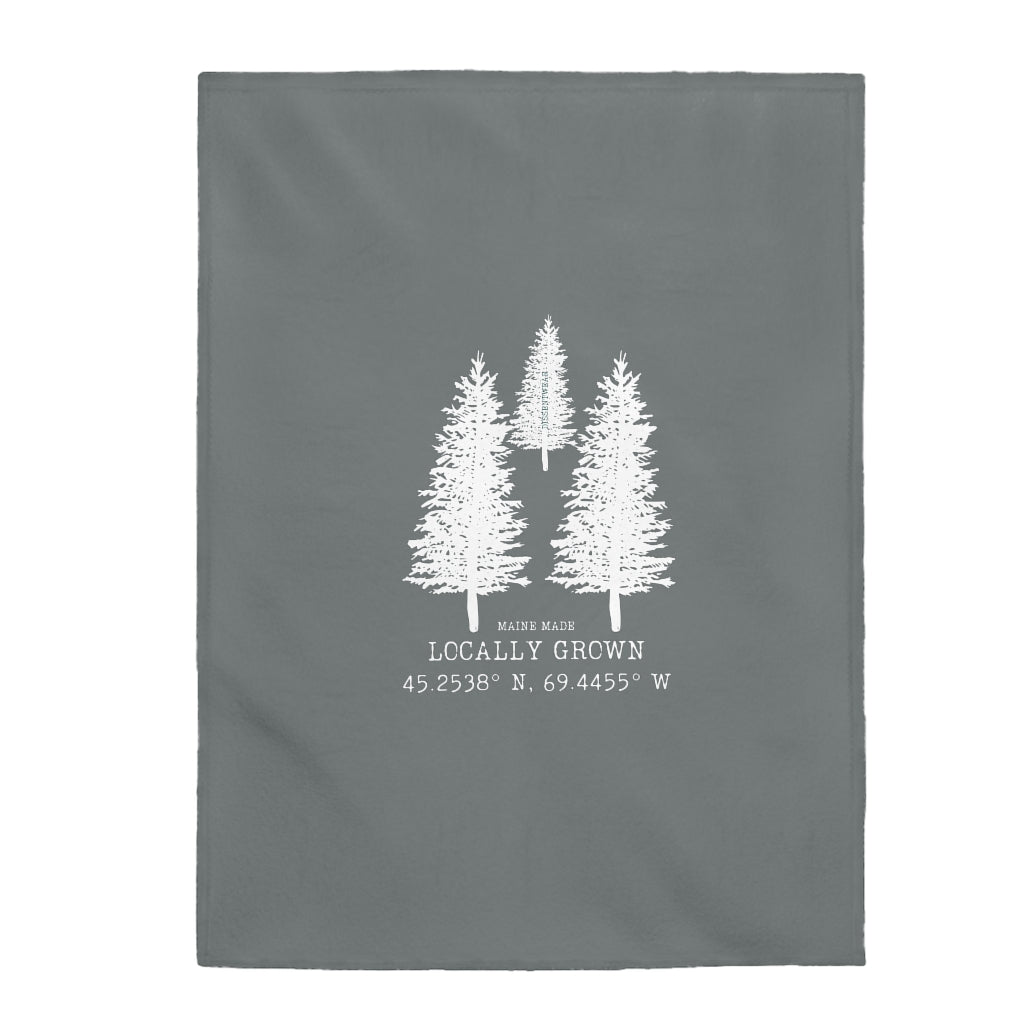 MAINE MADE, LOCALLY GROWN VELVETEEN PLUSH THROW BLANKET