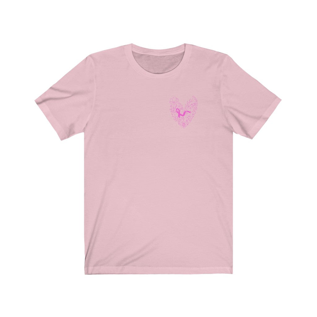 PINK HEART AND PINK RIBBON AWARENESS TEE