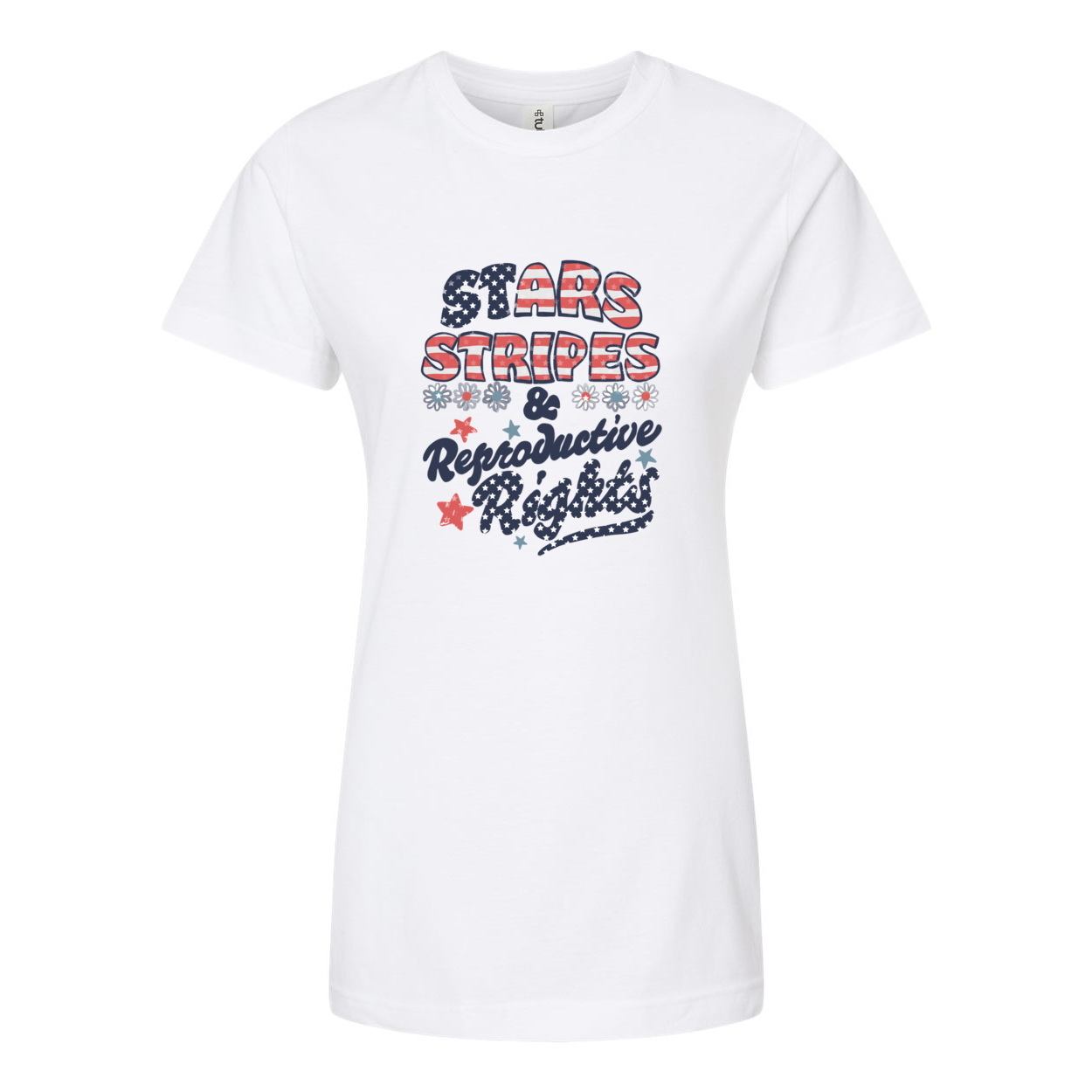 HandDrawn Stars Stripes & Reproductive Rights Jersey T-Shirt