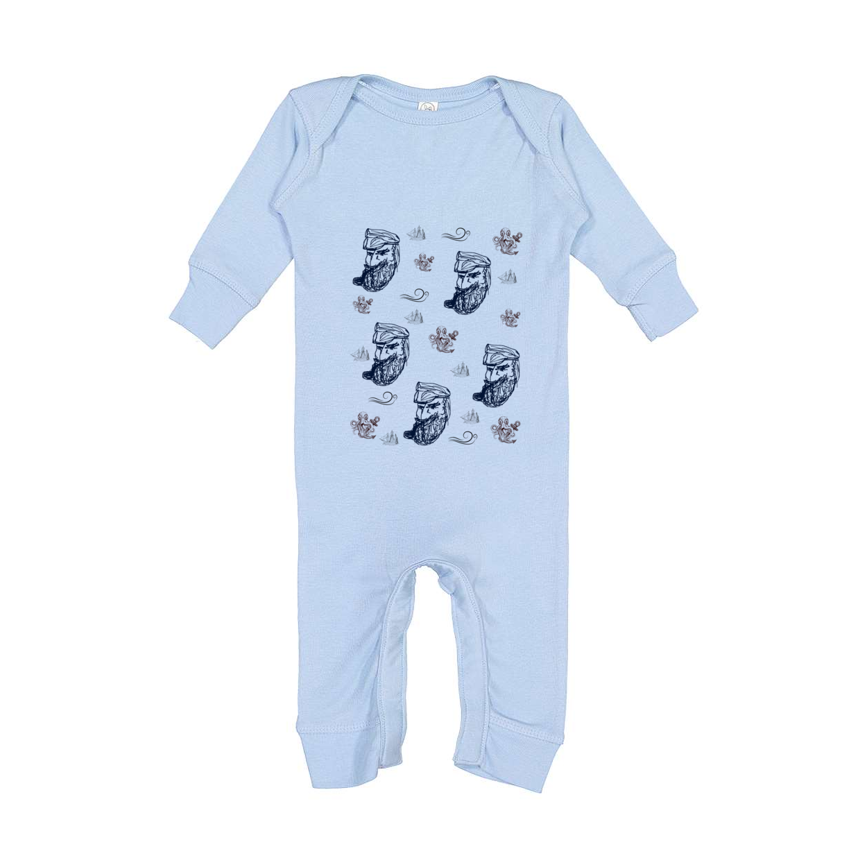 OLE CAPTAIN OF THE SEA INFANT BABY ROMPER BODYSUIT
