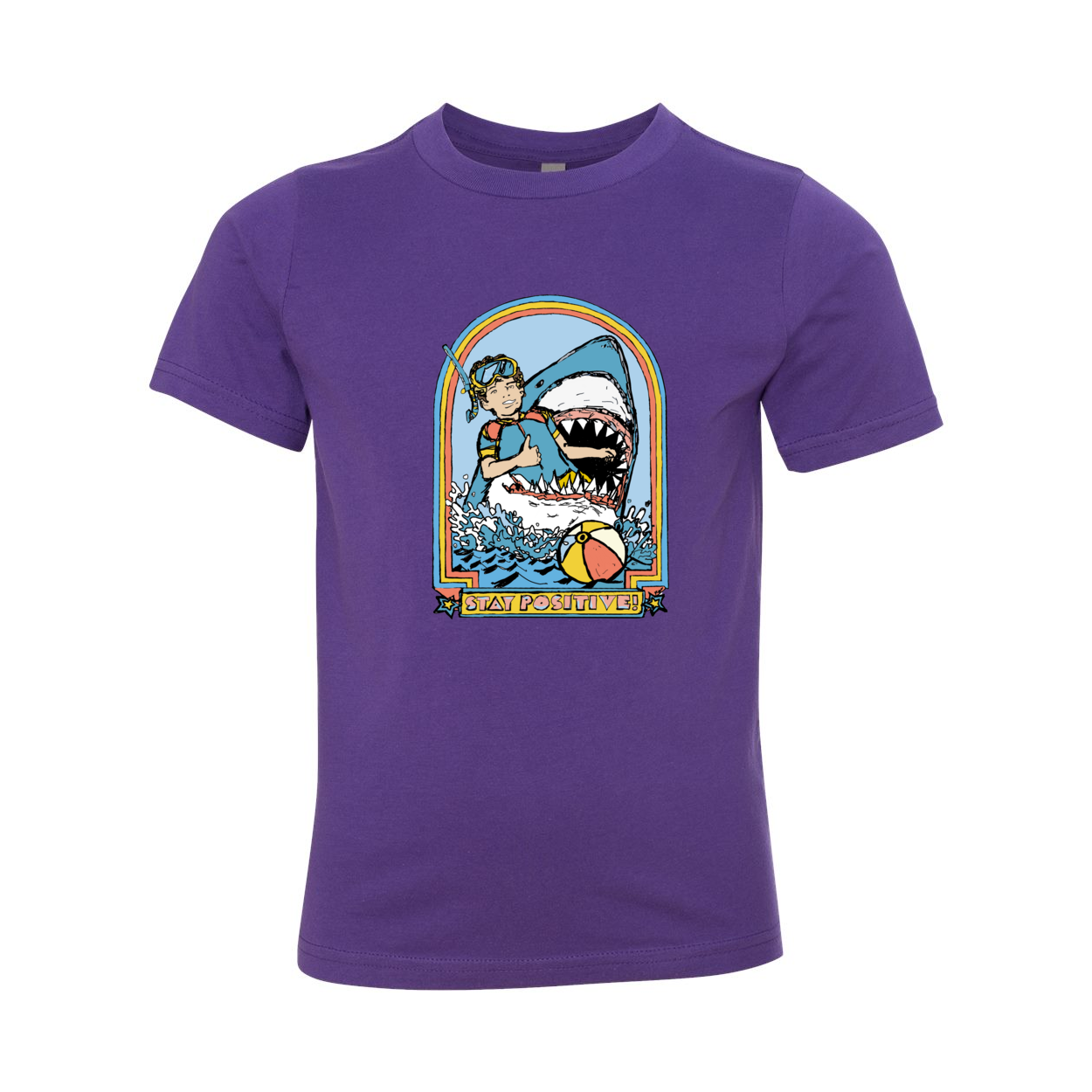 STAY POSITIVE YOUTH TEE-HAND DRAWN - FUNNY TRENDY