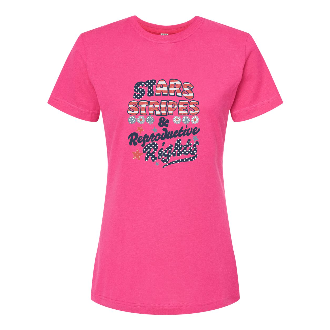 HandDrawn Stars Stripes & Reproductive Rights Jersey T-Shirt