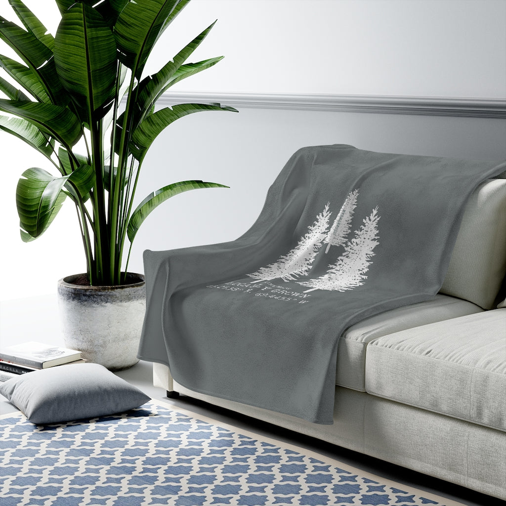 MAINE MADE, LOCALLY GROWN VELVETEEN PLUSH THROW BLANKET
