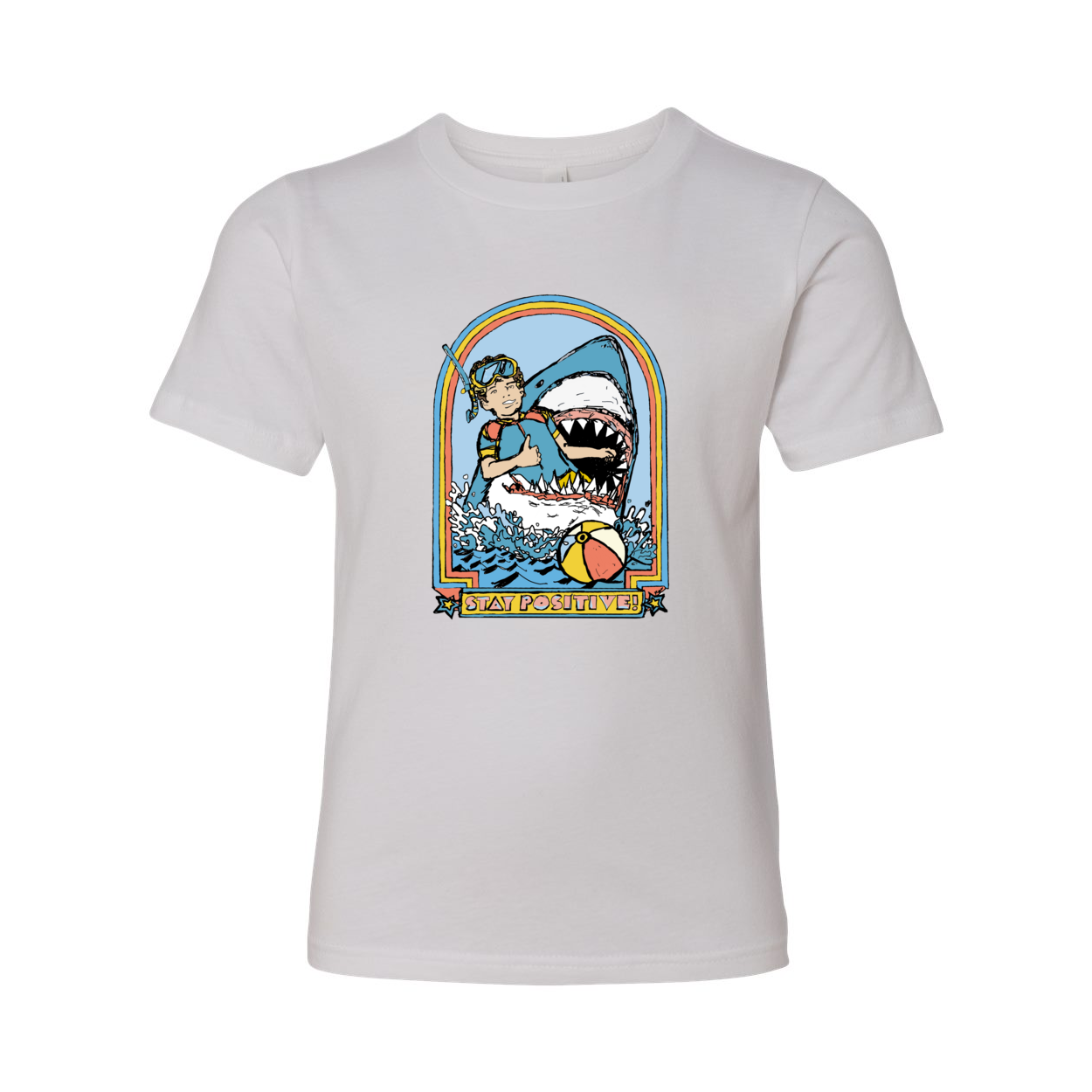 STAY POSITIVE YOUTH TEE-HAND DRAWN - FUNNY TRENDY