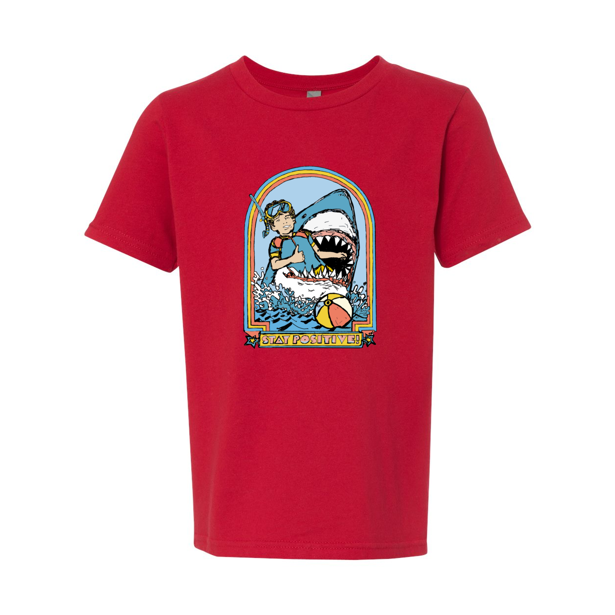 STAY POSITIVE YOUTH TEE-HAND DRAWN - FUNNY TRENDY