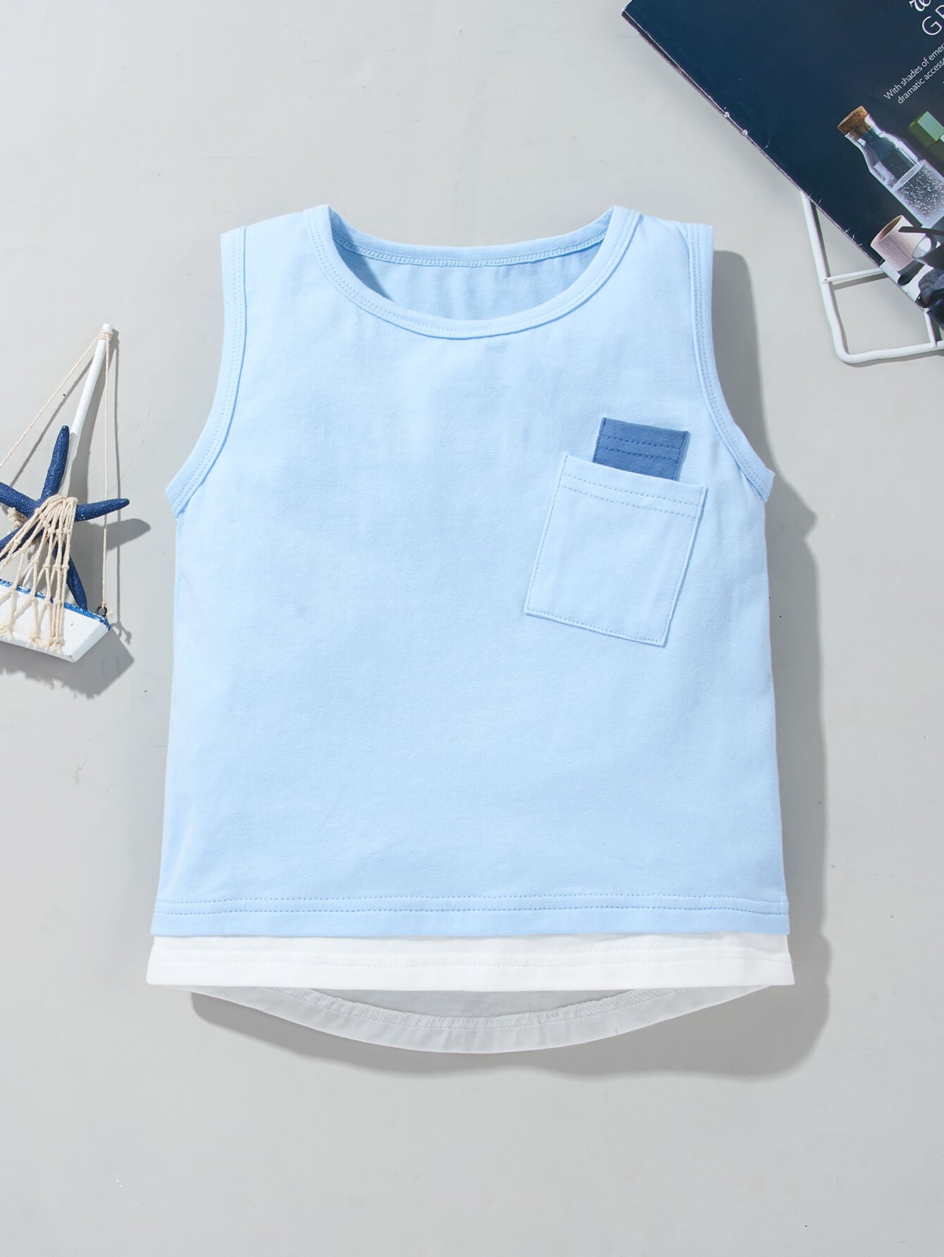Kids Tank and Blue Shorts Set