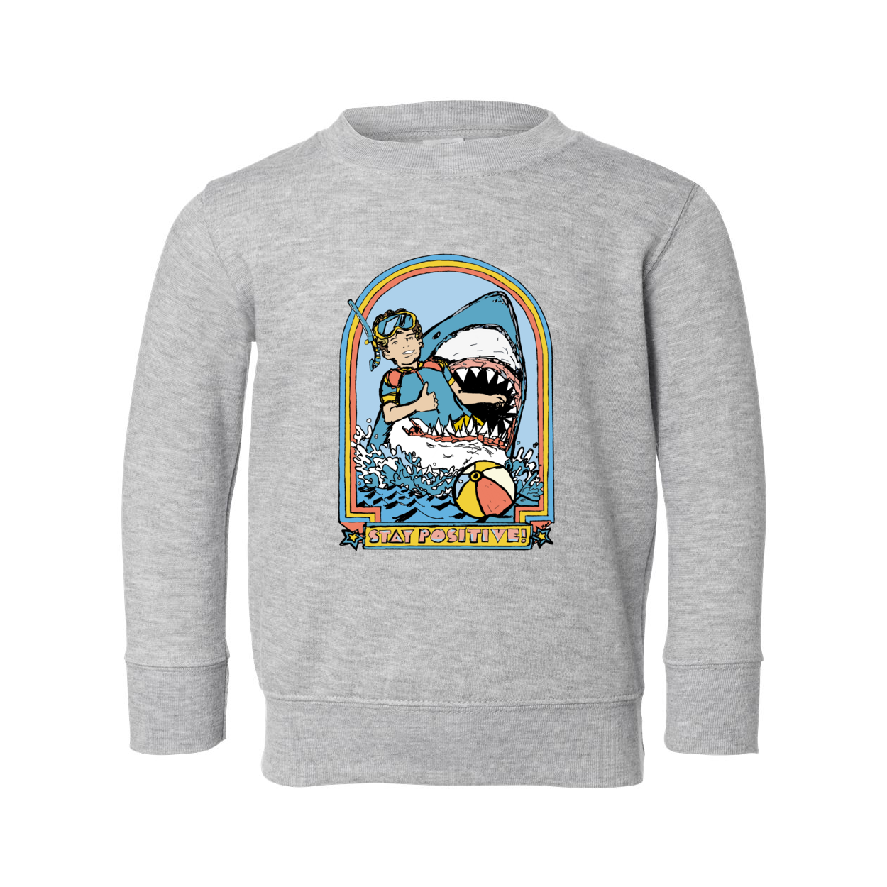 Stay Positive Hand Drawn Toddler - Youth Crewneck Sweatshirt