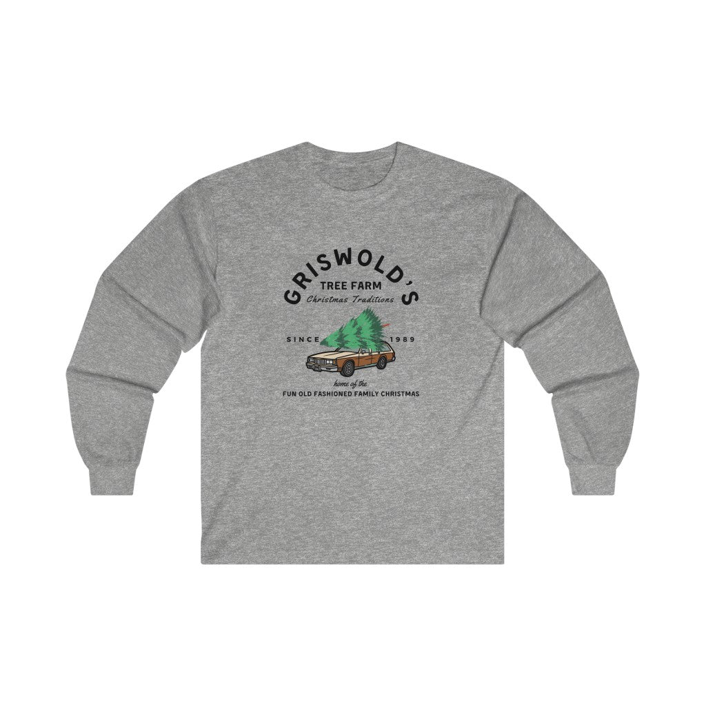 GRISWOLD TREE FARM HOLIDAY CHRISTMAS VACATION LONG SLEEVE TEE
