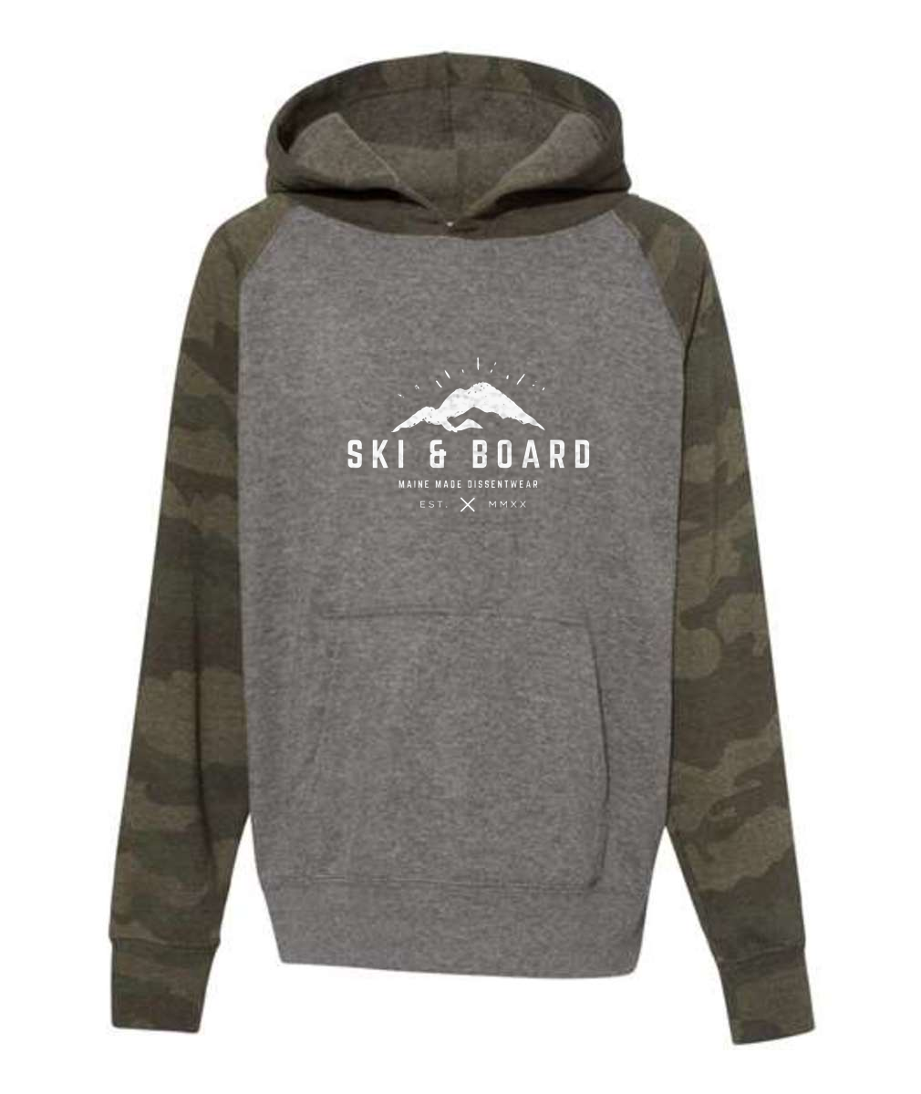 SKI & BOARD Youth Special Blend Raglan Hooded Sweatshirt
