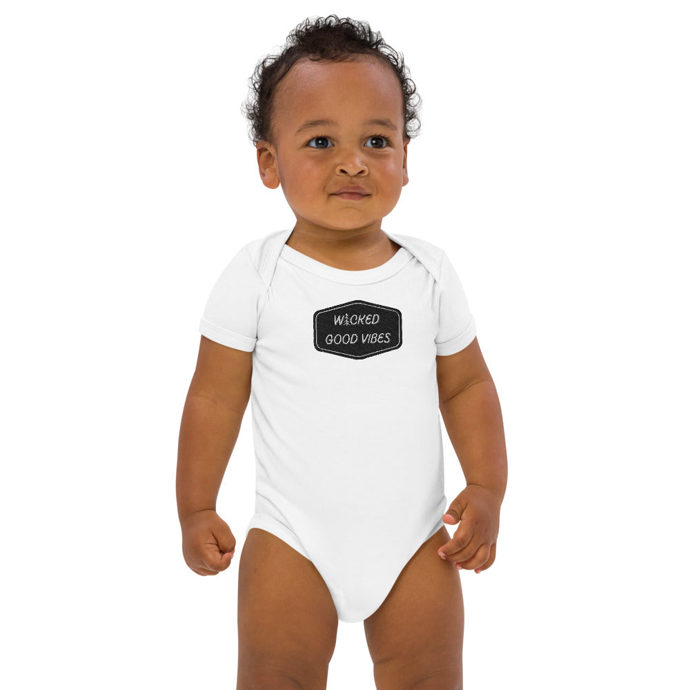WICKED GOOD VIBES Organic cotton baby bodysuit