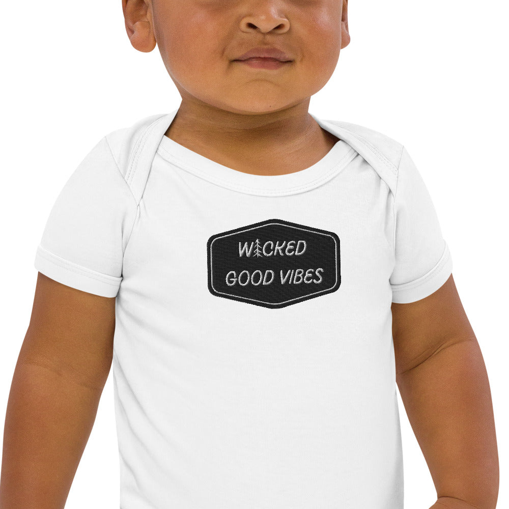 WICKED GOOD VIBES Organic cotton baby bodysuit