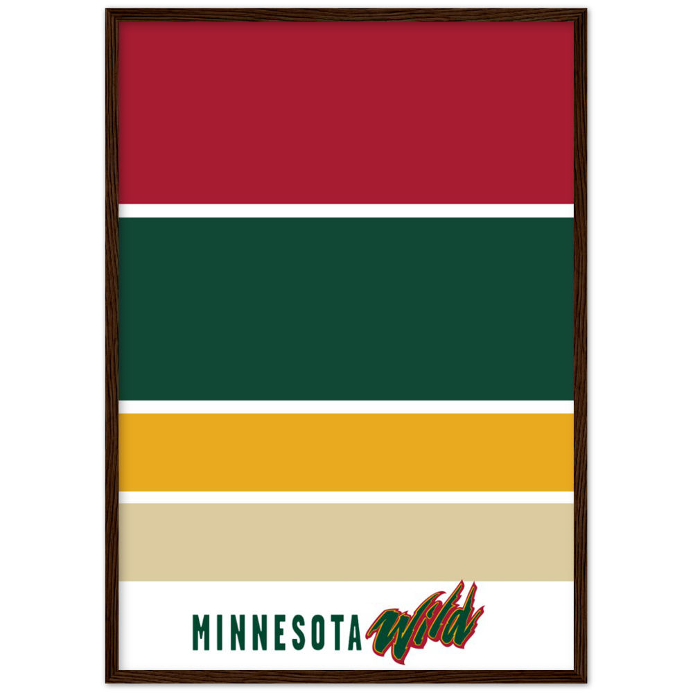 MINNESOTA WILD CUSTOM Premium Matte Paper Wooden Framed Poster